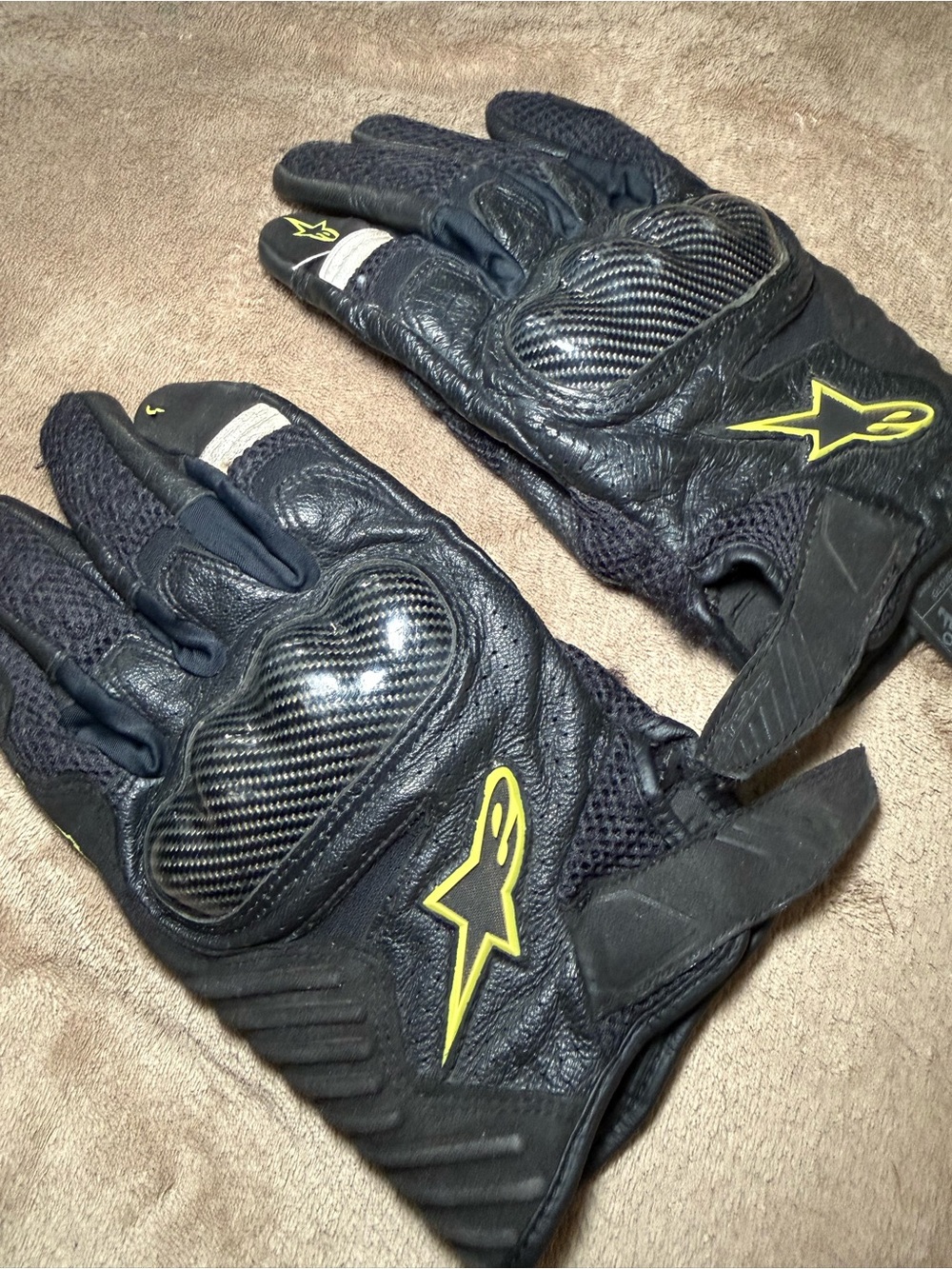 Alpinestars Black Motorcycle Gloves